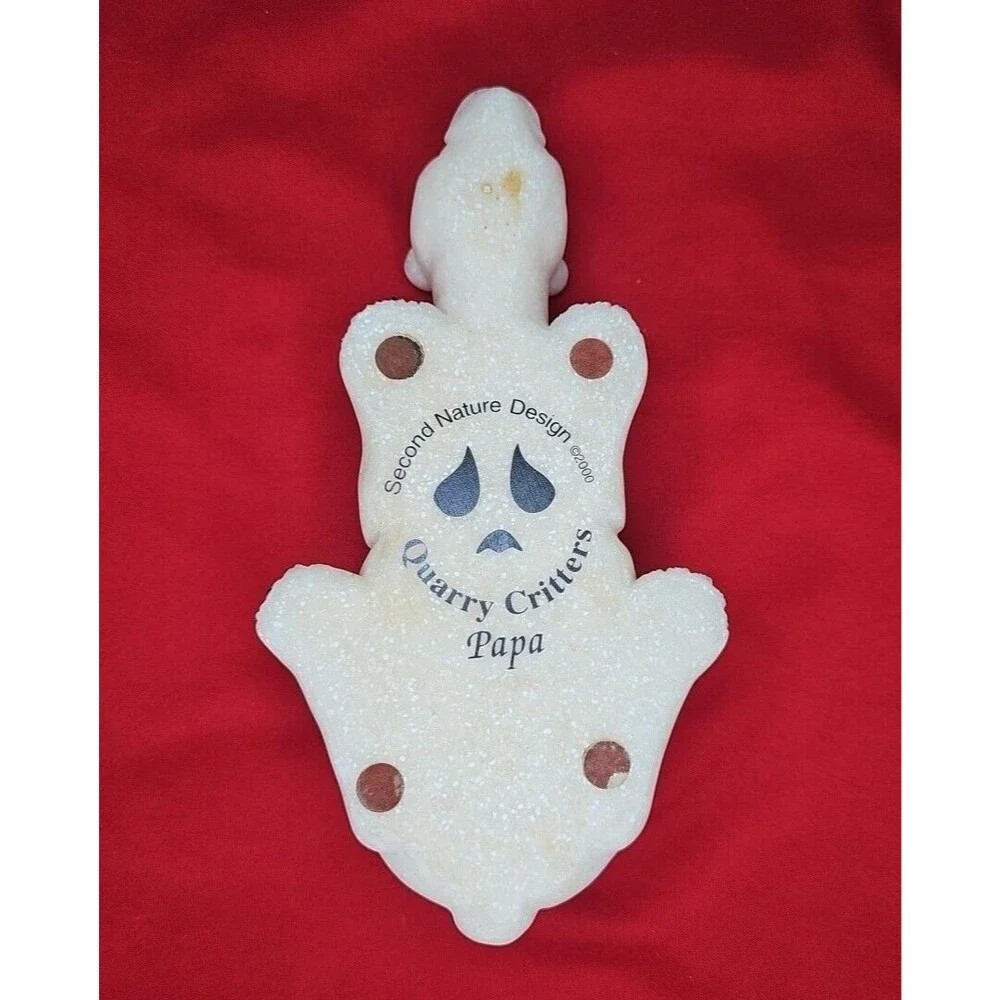 Polar Bear Stone Figurine Papa Bear Quarry Critters Paperweight Vintage